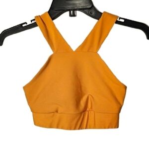 Becco Orange Spandex Women's Workout Sports Bra Top Size XS